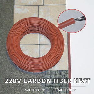Cable de Calefacción Eléctrico JSH 300/500V con Conductor de Fibra de Carbono Trenzado y Aislamiento de Fibra de Vidrio, 33 Ohm/m, Calefacción por Infrarrojos para Piso, 0-70C - Product Image 2