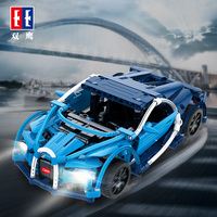 CADA C51053 bleu Bugatti rc car building set télécommande Car Building Blocks Toys For DIY building toys