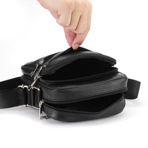 Men's <strong>Side</strong> <strong>Bag</strong> <strong>Small</strong> Shoulder Strap Crossbody <strong>Bag</strong> Leather Men's Genuine Leather Crossbody Messenger <strong>Bag</strong> - Product Image 4