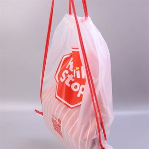 Customized Frosted Drawstring Bags High Quality Plastic Dust Drawstring Bag Promotional Printed <b>Backpack</b> Bags - Product Image 3