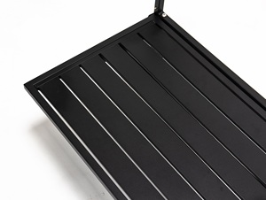 Mesa <span class=keywords><strong>plegable</strong></span> grande para exterior balcón para barandilla, barra de patio Mesa colgante ajustable montada para terraza de jardín balaustre, color negro - Product Image 6