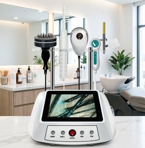 Multifunction Head Meridian <b>Massager</b> Jade Stone Comb Scalp Brush Blood Circulation Follicle Activation Hair Regrowth <b>Machine</b> - Product Image 1
