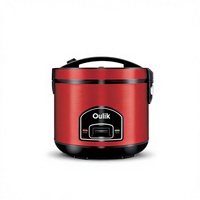 Cuiseur à riz électrique intelligent Oulik 1L-2.8L avec contrôle numérique du minuterie, cuve antiadhésive, tasse doseuse portable, spatule, écologique
