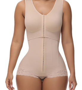 New Bottom Crotch Zipper Seamless Nylon One-piece <b>Bodysuit</b> with Tummy-lifting Buttocks-lifting Lace Buttoned Tights - Product Image 1