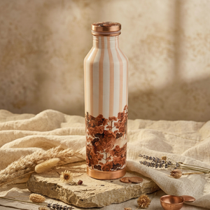 Botella de agua de cobre, botella para beber de cobre puro, reutilizable para la hidratación diaria, hogar, oficina, viajes, gimnasio, actividades al aire libre - Product Image 1
