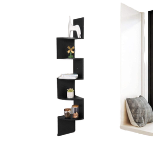 Cnlf Thiết Kế Hiện Đại 5 Hai Lớp MDF Gỗ Gỗ Góc Tường Kệ Tiết Kiệm Không Gian Đồ Nội Thất Nhà Cho Phòng Khách Nhà Máy Cuốn Sách Trang Trí - Product Image 5