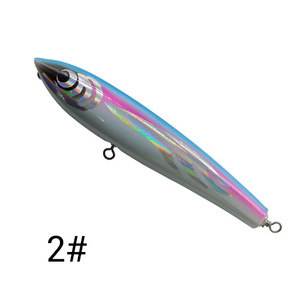 Leurre de pêche en bois, leurre popper en bois fait à la main, appâts en bois, matériel de pêche en mer pour la pêche au bar rayé, au thon, à la pêche au gros gibier - Product Image 5