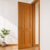 Porte intérieure en bois massif, style moderne du milieu du siècle, à charnière simple, pour entrée principale, design de porte en bois pour chambre à coucher