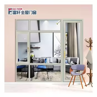 Fuson Vente en gros Vente directe Design français Porte à battant étanche à rupture thermique Porte en arc en aluminium à double verre