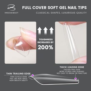 SCI 240 500 Uds Couverture Transparente Sans Courbe Stiletto Gel X Puntas - Product Image 3