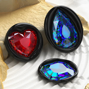 Tête de sceau à la cire de la série Gemstone, imitation diamant œil de chat, forme irrégulière, pour décoration - Product Image 4