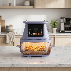 <span class=keywords><strong>Friteuse</strong></span> à air numérique multifonctionnelle 4L en verre visible 1500W <span class=keywords><strong>avec</strong></span> affichage de la température pour la cuisine domestique - Product Image 1