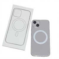 Étui de téléphone portable Kubang antichoc transparent magnétique avec charge sans fil deux-en-un en matériau PC pour 12-16 Pro Max Plus