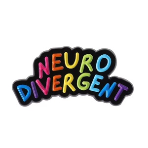 Phrases courtes en anglais Neurodiversity Fruit Enamel Pin Rainbow Proverbe <span class=keywords><strong>Communication</strong></span> Badge Backpack Jewelry - Product Image 6