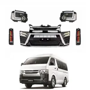 Hiace van kits de frente para-choque, com luz e luz traseira para hiace 200