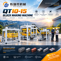 Machine automatique de fabrication de briques QT10-15 pour la production de blocs creux en béton, de briques pleines et de dalles de pavage colorées emboîtables