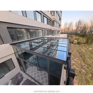 <span class=keywords><strong>Solarium</strong></span> à structure en aluminium, verre trempé ignifuge, isolé thermiquement, insonorisé, sur mesure, pour bureau commercial, entrepôt polygonal - Product Image 3