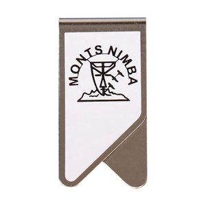 Vente en gros de billets pliants en acier inoxydable avec logo <span class=keywords><strong>personnalisé</strong></span> bon marché trombone <span class=keywords><strong>marque</strong></span>-<span class=keywords><strong>page</strong></span> en métal gravé idée cadeau d'affaires de mode - Product Image 1