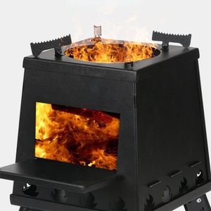 <span class=keywords><strong>Stufa</strong></span> <span class=keywords><strong>a</strong></span> <span class=keywords><strong>Legna</strong></span> Portatile Multifuel in Acciaio Inox, Piccola <span class=keywords><strong>Stufa</strong></span> Pieghevole per Campeggio - Product Image 2