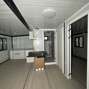 40ft Luxo Modular Prefab Casa Recipiente Impermeável 2 Quarto Escritório Pod Ilha Solar-Powered 2 Ilha Solar-Powered 2 Quarto