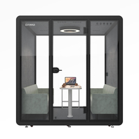 Cabine d'intérieur étanche 35db, bureau acoustique pour téléphone portable, personnalisable, stand de gymnastique, ouvert, zone publique