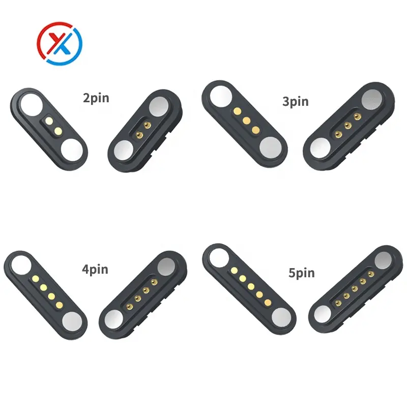 Hoge Kwaliteit Waterdichte 2 3 4 5pin Magnetische Connector High Power Magnetische Pogo Pin Connector Smart Apparaat Magnetische Oplaadkop