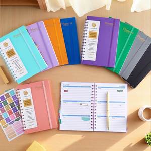 2026 Custom Logo Print Eco-Friendly Hardcover PVC/PP Cover <b>Spiral</b> <b>Bound</b> A5 120 Sheets Bulk Promotional School College Ruled - Product Image 2