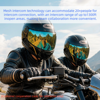 Module d'intercom sans fil 2.4G Full-duplex avec réduction de bruit IA, réseau maillé, pour casque de moto, PCBA pour 20 personnes