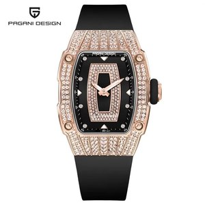 PAGANI DESIGN YS013 orologi da donna al quarzo blu Silicone cinturino moda diamanti di lusso da donna orologio regalo - Product Image 6