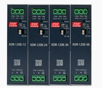 MEAN WELL catu daya rel DIN, seri XDR-120E 12V 24V 36V 48V 120W hemat biaya, ditingkatkan seri 85-264VAC NDR EDR SDR