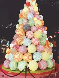 Arbre de bonbons de noël abordable, énorme candélabre en fibre de verre, arbre de noël Unique pour la décoration