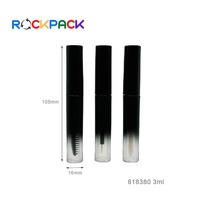 Tubes de mascara noirs vides personnalisés de 3 ml avec applicateur à brosse, tubes d'eye-liner