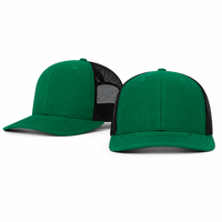 Casquette de baseball décontractée personnalisable à blocs de couleur avec dos en maille ajustable, style camionneur, 6 panneaux, en polycoton, avec logo brodé et patch, fermeture snapback