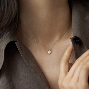 Collar <span class=keywords><strong>de</strong></span> ópalo blanco delicado CYNYA para mujer, Diamante <span class=keywords><strong>de</strong></span> corte esmeralda <span class=keywords><strong>de</strong></span> plata S925 a la moda para regalo <span class=keywords><strong>de</strong></span> Navidad o cumpleaños - Product Image 5