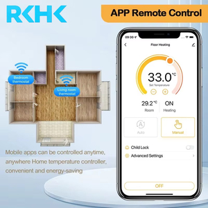 เทอร์โมสตัทปรับอุณหภูมิผ่าน WiFi สำหรับระบบทำความร้อนพื้น พร้อมตัวตั้งเวลา ควบคุมอุณหภูมิไฟฟ้า  วัสดุ PC ABS ป้องกันการติดไฟ  ขายตรงจากโรงงาน - Product Image 3