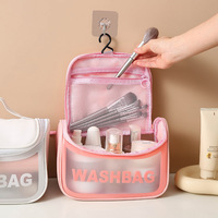 Grote Pvc Cosmetische Case Met Fruit Patroon Rits Sluiting Waterpoof Handheld Reis Toilettas Zakelijke Make-Up