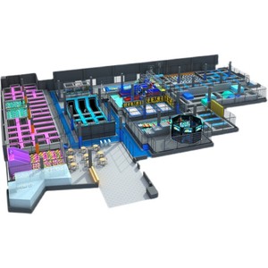 Trong nhà lớn khung thép <span class=keywords><strong>Trampoline</strong></span> ma trận công viên chủ đề dày Bounce <span class=keywords><strong>Net</strong></span> bảo vệ vui vẻ trượt thiết bị leo núi <span class=keywords><strong>Trampoline</strong></span> công viên - Product Image 3