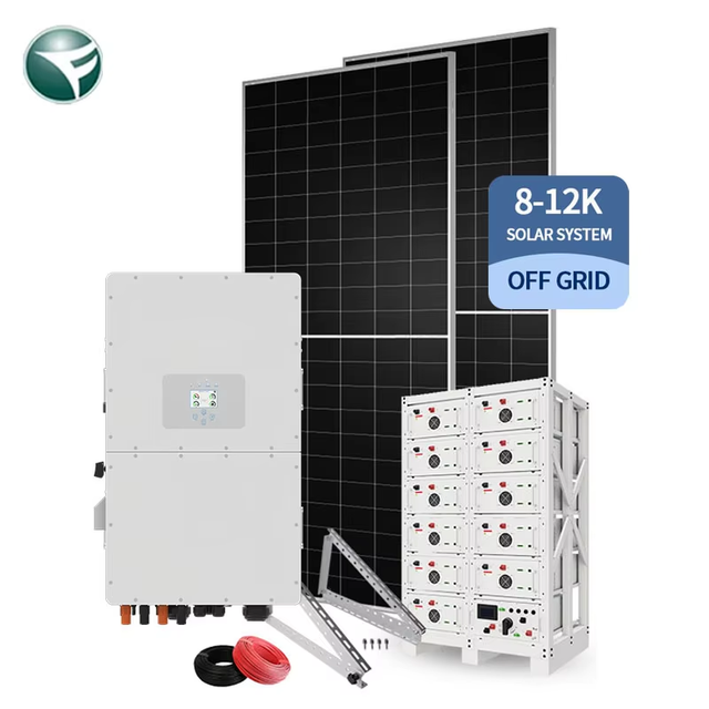 Solar Panels Complete Kit With Battery and Inverter for Home One Stop Photovoltaic System Solution 6kw 7kw 8kw 10kw 12kw