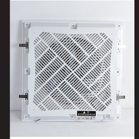 Ventilador de Techo Empotrado de 60x60cm con Luz LED de Anillo, Motor Inverter de 30W, Control Remoto de 6 Velocidades con Regulación Continua para Oficina y Hotel