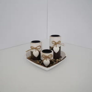 ชุดเชิงเทียนรูปหัวใจไม้สำหรับวันวาเลนไทน์ ตกแต่งบรรยากาศบ้าน ไม่รวมเทียน - Product Image 3