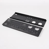 Façade métallique personnalisée pour amplificateur audio, usinée sur CNC, en aluminium, pour haut-parleur