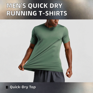 T-shirts personnalisés pour hommes pour la course en plein air, entraînement, dernier design, respirant, séchage rapide, spandex/polyester, manches courtes pour l'été - Product Image 3