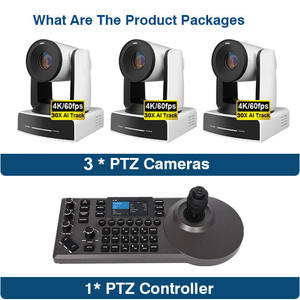 ชุดกล้อง 3x MC630 + MKB20 PTZ ความละเอียด 4K60fps ระบบติดตาม AI สำหรับการถ่ายทอดสด รองรับ PoE HDMI/SDI/<span class=keywords><strong>NDI</strong></span>/USB ซูมออปติคอล 30 เท่า - Product Image 2