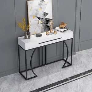 Mesa de consola de manicura de lujo moderna italiana, pared larga Simple, sala de estar, puerta de entrada, porche, gabinete de Metal para tienda de Villa - Product Image 3