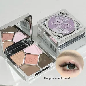 Bán buôn 5 màu Sweatproof <span class=keywords><strong>Eyeshadow</strong></span> Palette ánh sáng lung linh tự nhiên bóng mắt <span class=keywords><strong>Pallet</strong></span> cho xây dựng thương hiệu nhỏ <span class=keywords><strong>Eyeshadow</strong></span> Palette - Product Image 3