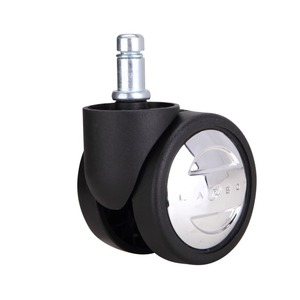 Ruedas giratorias de nylon silenciosas y ecológicas de 2.5 pulgadas (60 mm) con vástago de acero ajustable para silla de oficina y muebles de sala de estar - Product Image 3