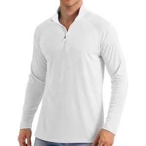 Chemise à manches longues pour hommes UPF 50 + Vêtements de protection solaire Quarter Zip Fishing Running Rash Guard Outdoor Pullover - Product Image 2