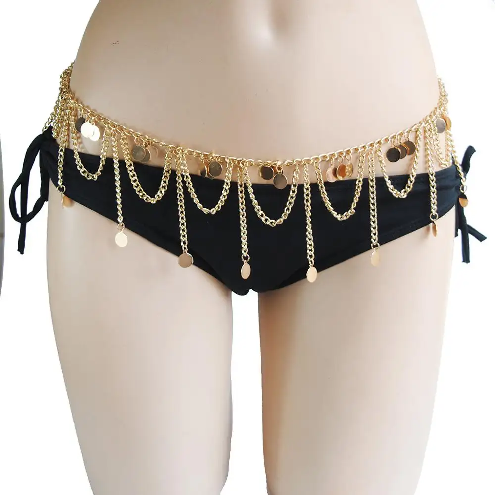 Boho Sequins Waist Chains Summer Beach Body Chain Belly Dance Fashion Belts Body Accessories Jewelry für Women