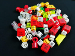 Nhựa Vòng Đánh Dấu Nhẫn Clip Thẻ Quần Áo Đầy Màu Sắc Móc Áo Kích Thước Đánh Dấu May Móc Áo Kích Thước Khối Lập Phương Cho Quần Áo - Product Image 3