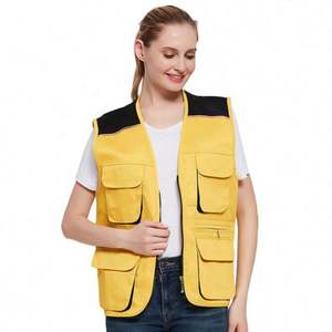 Gilet de travail de sécurité multi-poches pour homme, couleur unie, pour la pêche et les travaux de terrain - Product Image 5
